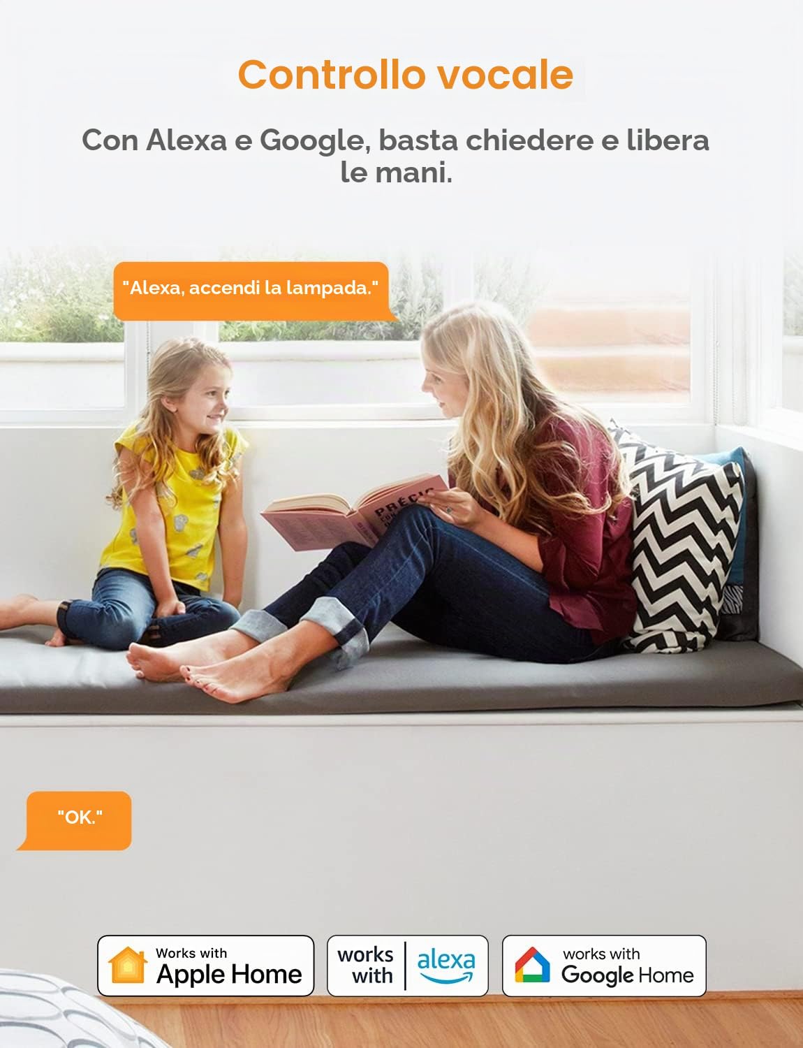 Refoss L'interruttore WiFi Funziona con Apple HomeKit, Interruttore Intelligente Universale per Siri, Alexa, Google Home, Telecomando, Controllo Vocale, 2500 W, 2 Pezzo
