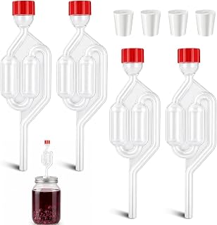 Gärröhrchen Set,4 Stück Gärspund Mit Stopfen,Gärröhrchen Für Weinballon