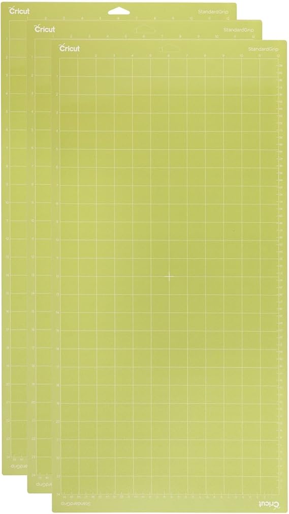 Cricut StandardGrip Lot de 3 tapis de découpe adhésifs pour Cricut Explore Air 2/Cricut Maker Vert 30,5 x 61 cm 12"x24"Cricut Tapis de découpe StandardGrip, 30.5 cm x 61 cm (12" x 24") (2 pièces), Very, Taille Unique