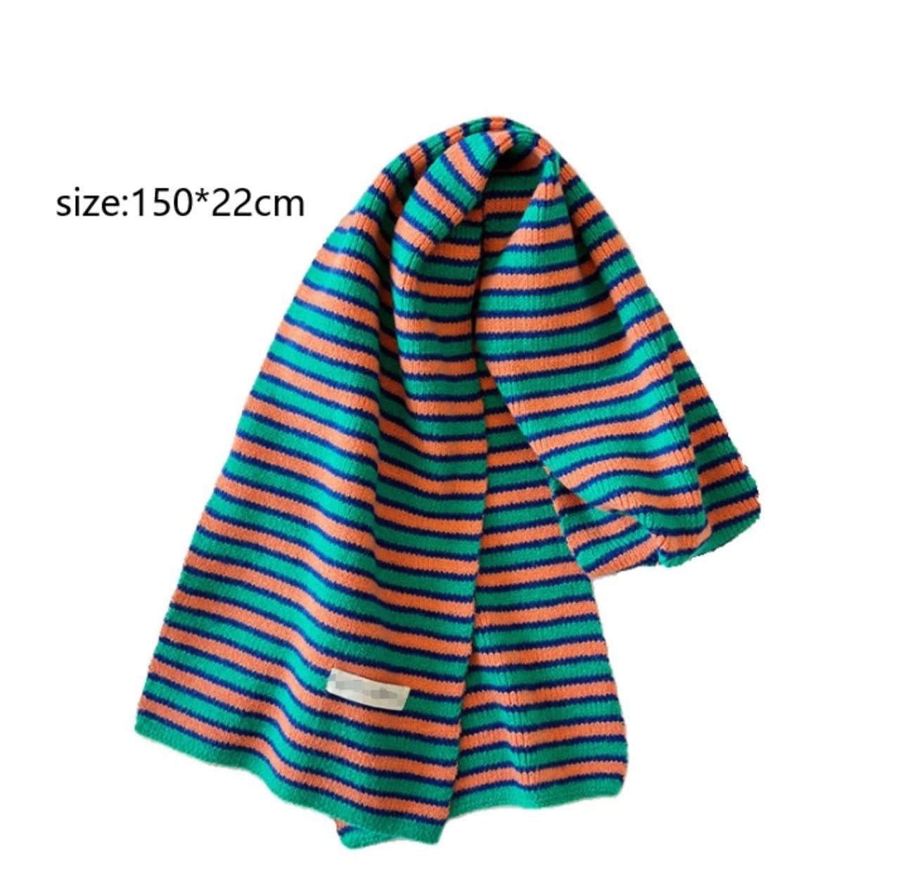 Fular Mujer Bufanda Bufanda De Invierno De Punto A Rayas Cuello Cálido Suave A Juego para Niñas Chal Mujer Fiesta (Color : B, Size : 150 * 22cm)