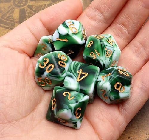 Miniatura 7 de CREEBUY Juego de dados DND azules para Dungeon and Dragons DD RPG juegos de rol dados poliédricos con bolsa