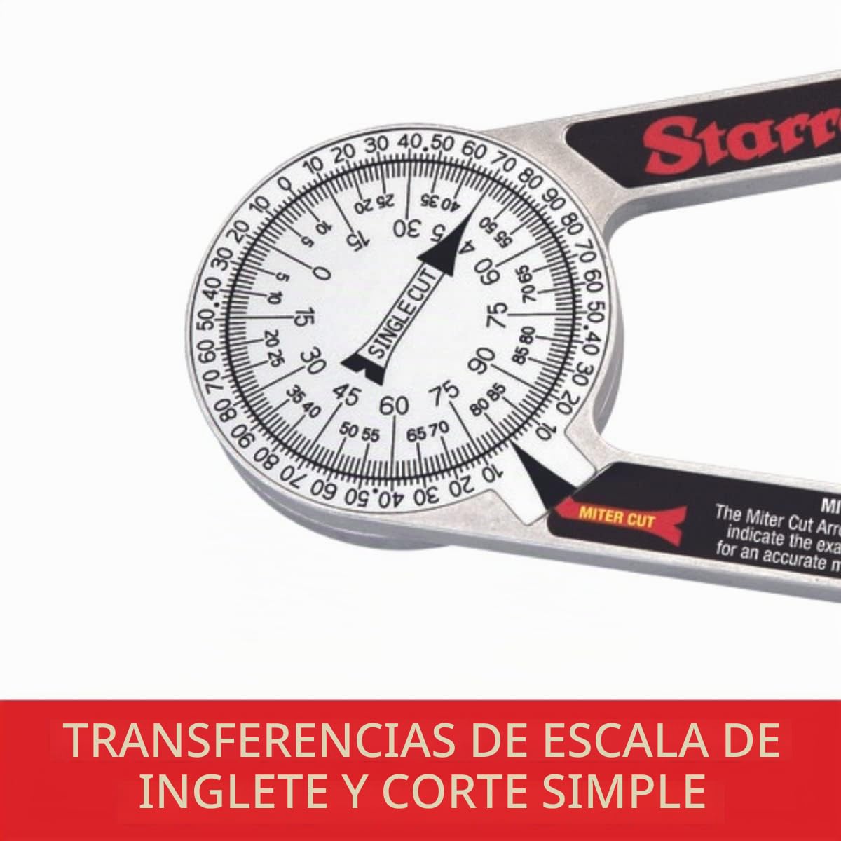 Starrett 505A Pro-Site - Transportador de ángulos (aluminio, 17,7 cm)