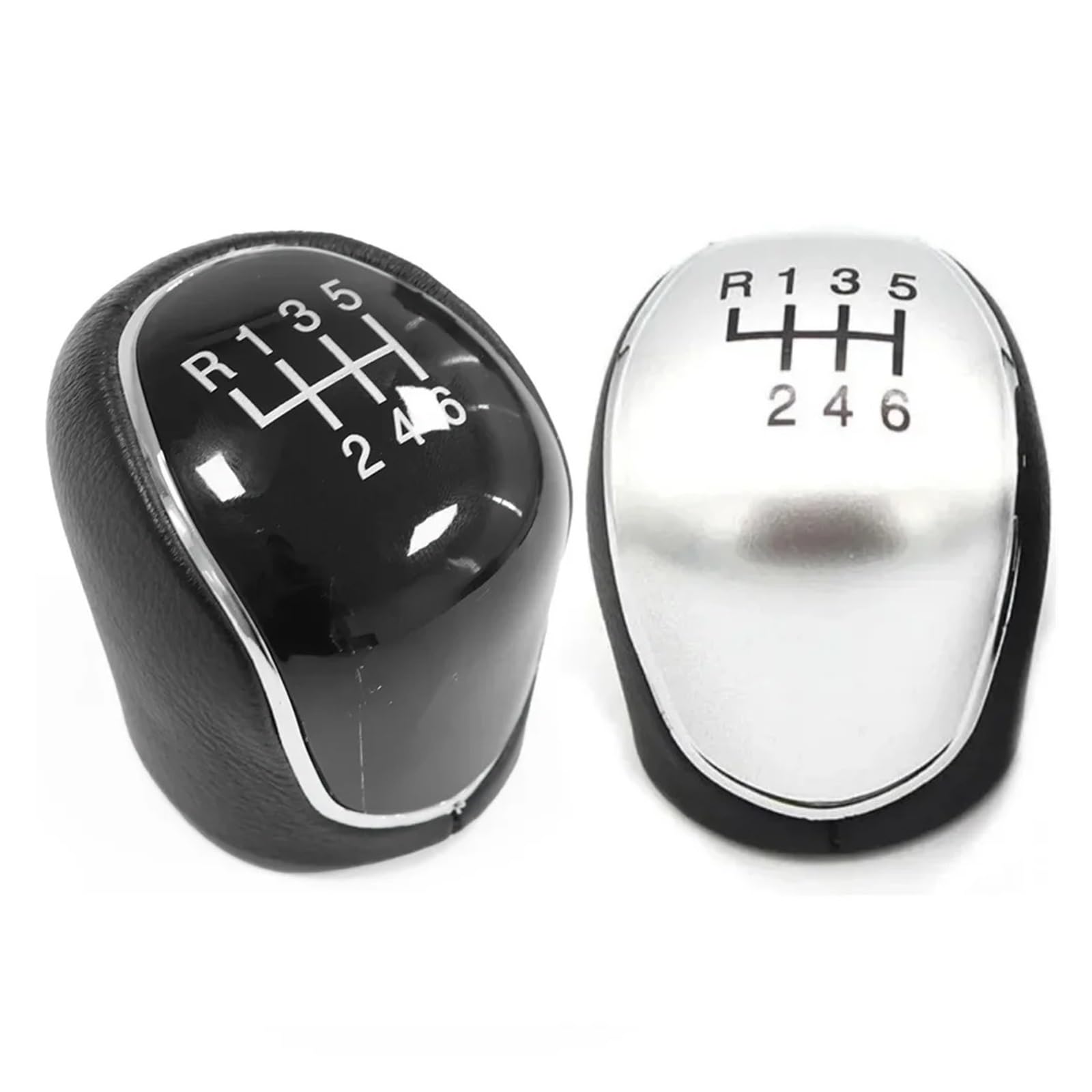 Grozzy Universal Shifter Handle 6 for Speed Gear Shift Knob for Ford for Mondeo for Mk4 S-Max C-Max for Focus Mk2 for Kuga(6speed-1 pcs Black)