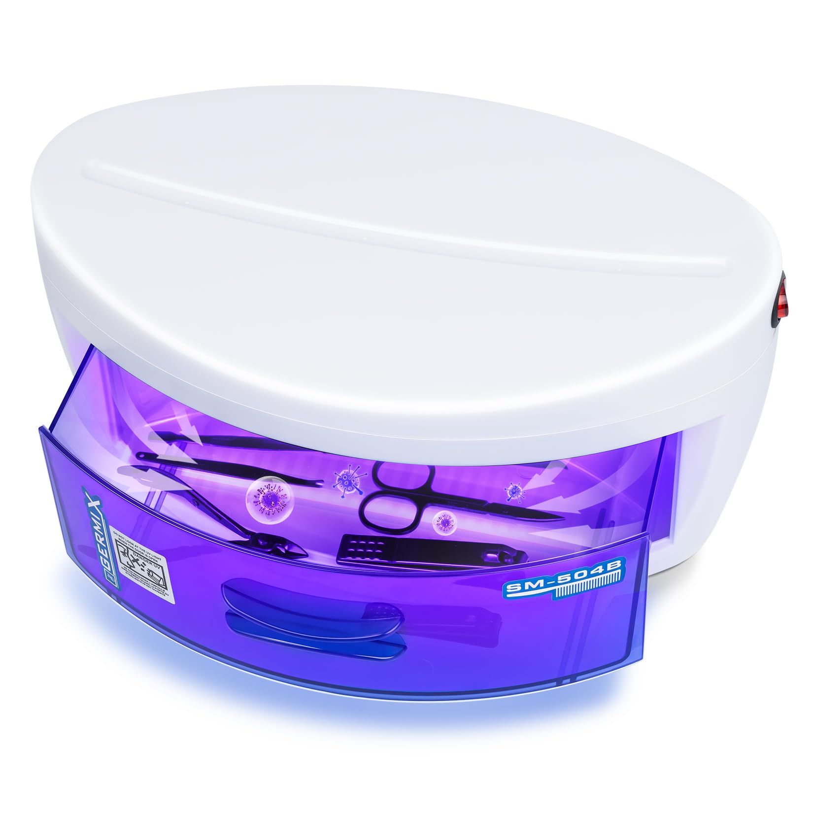 Sterilizer For Nail Tools,LXIANGN Large Capacity 8 W Multipurpose Nail Tools Cleaning Box Nail Sterilizer Cabinet Drawer For Barber Cutting Scissors