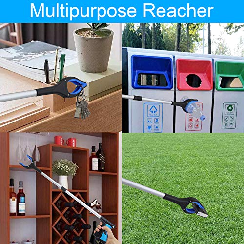 Reacher Grabber Tool, 32" Foldable Grabber Reacher for Elderly, Lightweight Extra Long Handy Trash Claw Grabber, Reaching Assist Tool for Trash Pick Up, Nabber, Litter Picker, Arm Extension - Thumbnail 2