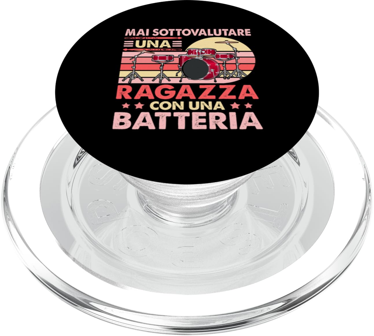 Drums Musica Mai Sottovalutare Una Ragazza Con Una Batteria PopSockets MagSafe PopGrip for iPhone