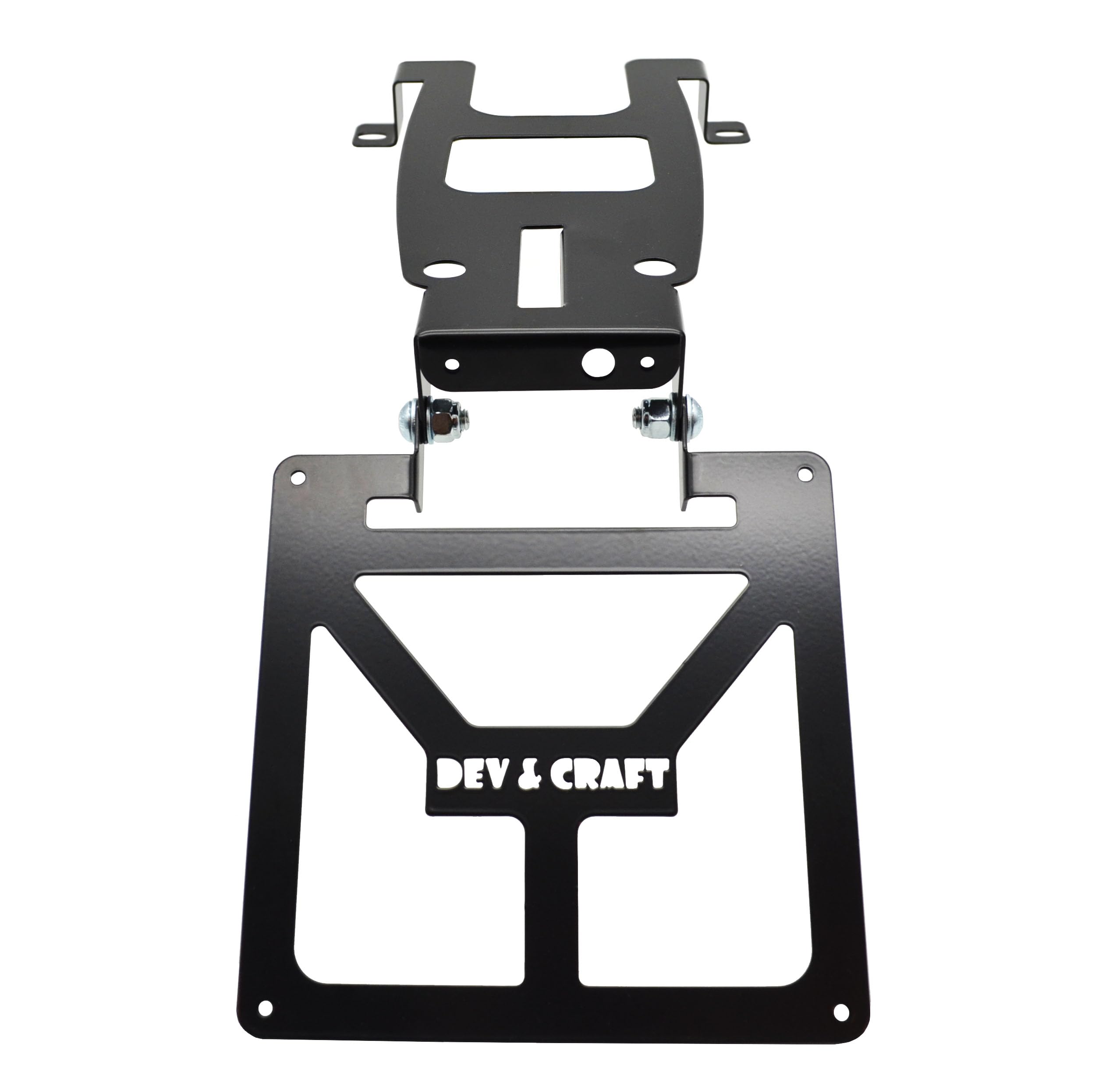 Portatarga Pieghevole per KTM EXC 2005-2007 Motard Moto Enduro (Verniciatura Nera)