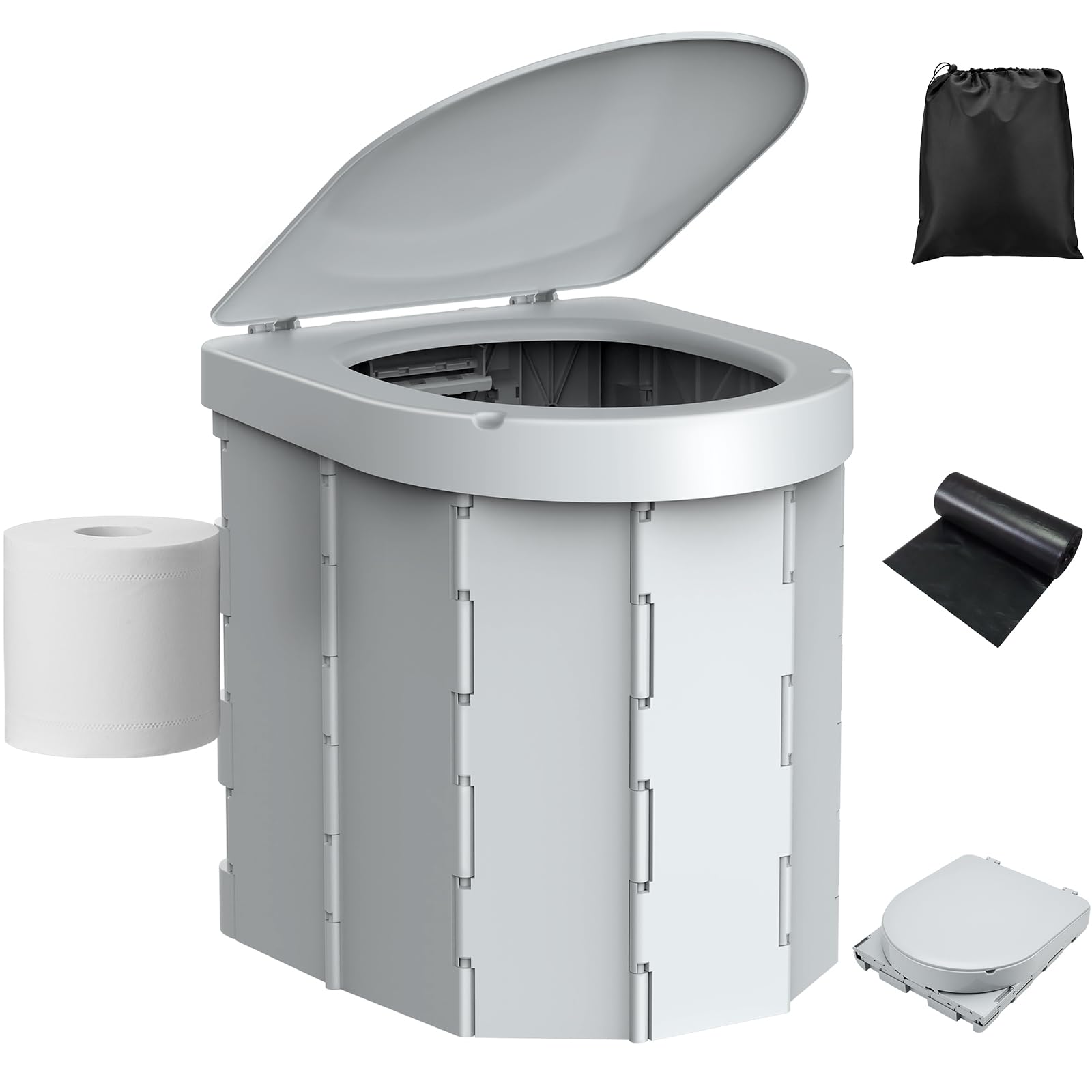Toilettes de camping pliables - Pot portable pour adultes - Toilettes portables Toilettes de camping pliables - Pot portable pour adultes - Toilettes portables