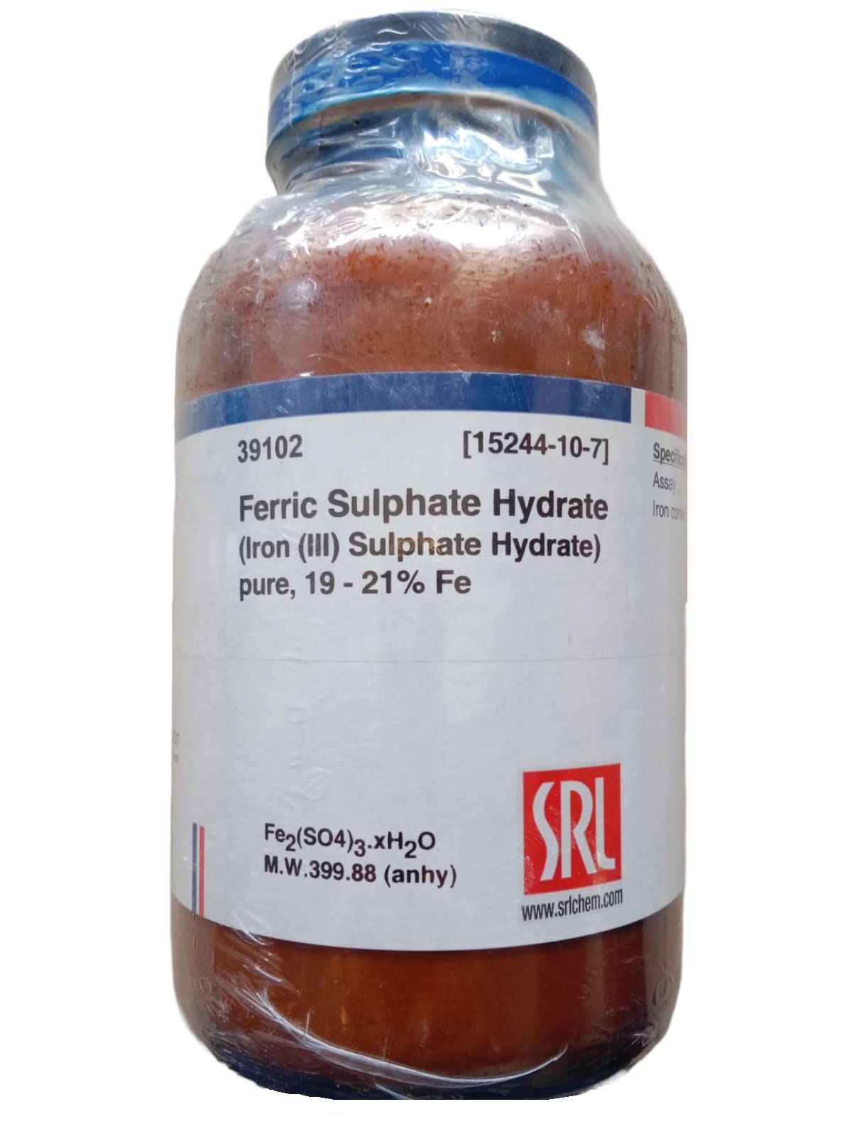 See full amazon price history chart for SRL Ferric Sulphate Hydrate pure, 19-21% Fe, 500GM, CAS NO 15244-10-7,Molecular Formula : Fe2(SO4)3.xH2O,Storage : Room Temperature, Shelf Life : 60 Months for laboratory and industrial use only SRL Ferric Sulphate Hydrate pure, 19-21% Fe, 500GM, CAS NO 15244-10-7,Molecular Formula : Fe2(SO4)3.xH2O,Storage : Room Temperature, Shelf Life : 60 Months for laboratory and industrial use only (B0C6MZ3TWN) Amazon Price History, Amazon Price Tracker