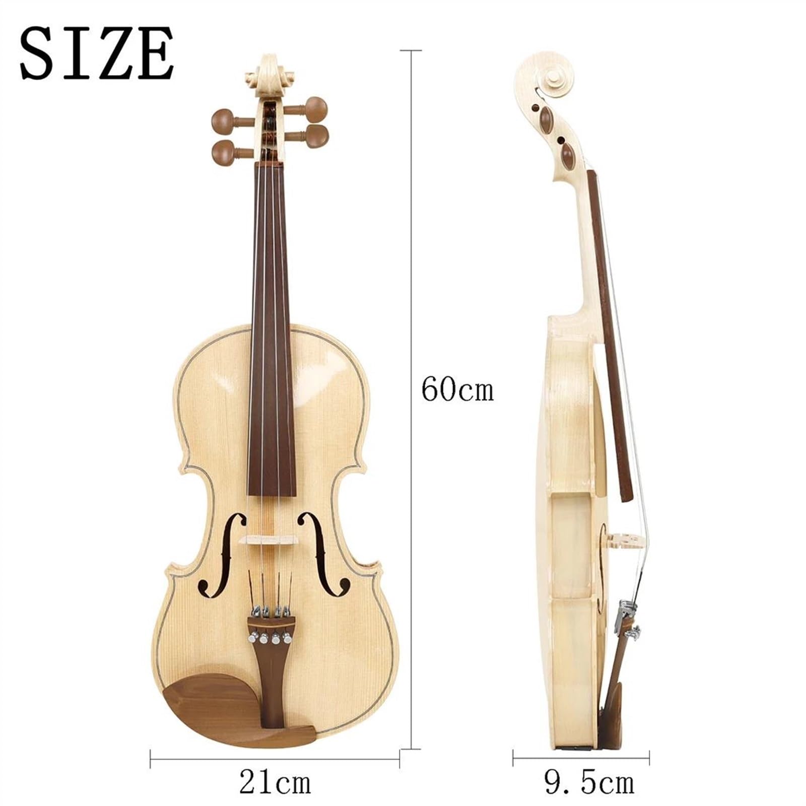 Violine 4/4 Violine Ahorn Violine Set Mit Koffer Bogen Violine Für Anfänger(Violin)