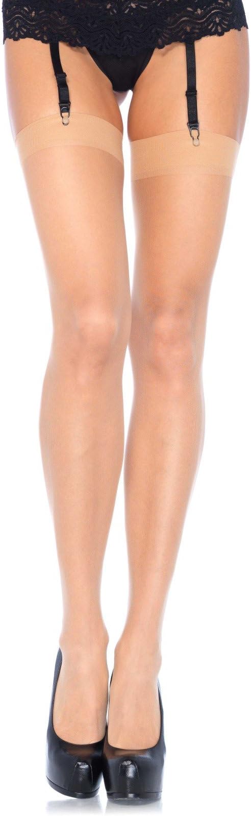 Leg Avenue Women's Stay Up Sheer Spandex Thigh High Stockings