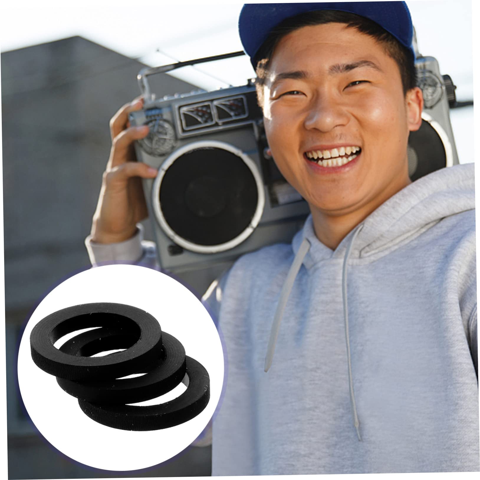 BELLIFFY 3pcs Cassette Tape Recorder Rubber Belts for Easy Repair of Cassette Decks Compatible Tape Players Smooth Installation Material