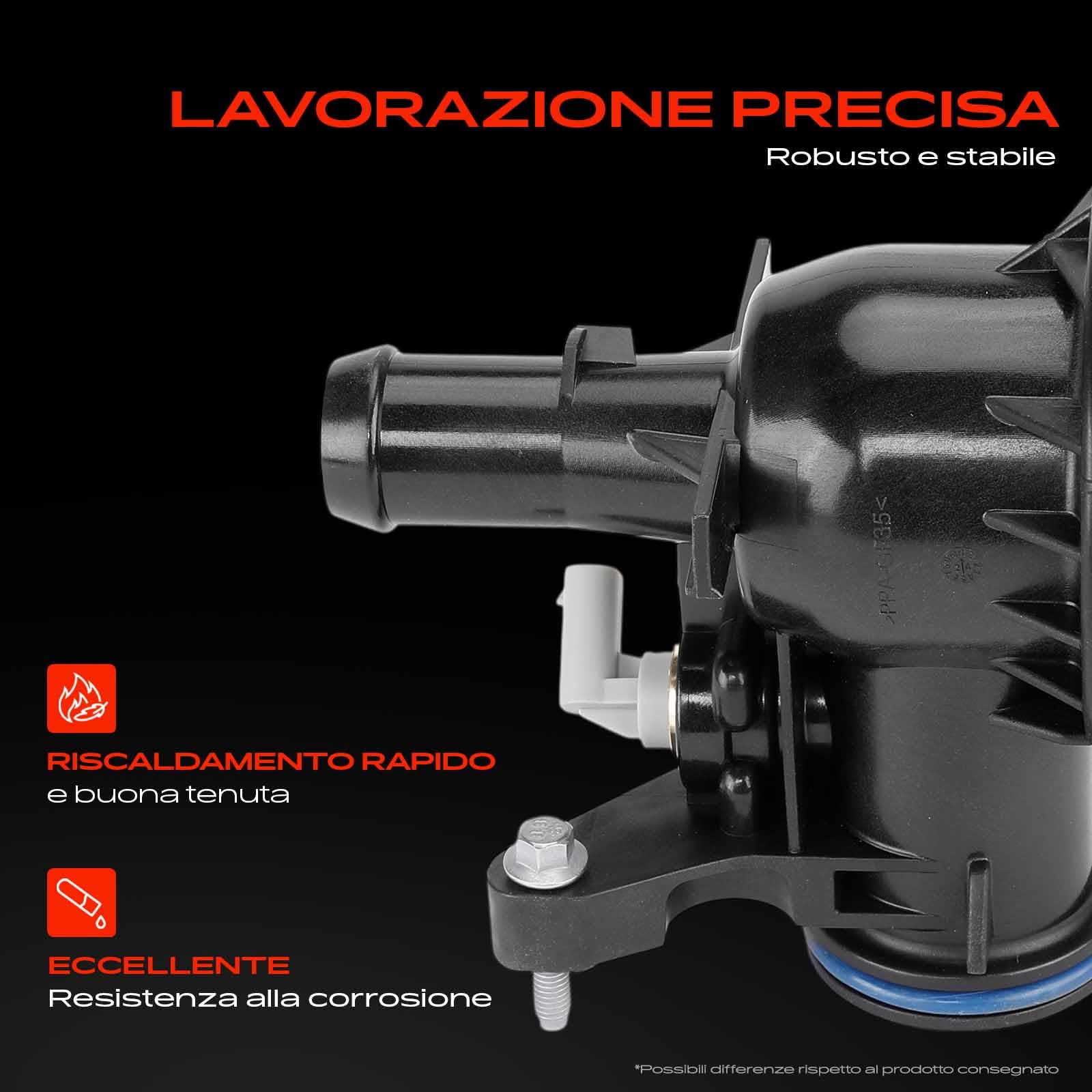 Frankberg Termostato del liquido di raffreddamento 88°C KK2Q9K478BA | Compatibile con: Tourneo Custom V362 Bus F3, Autobus Transit V363 FAD FBD, Transit V363 Box FCD FDD