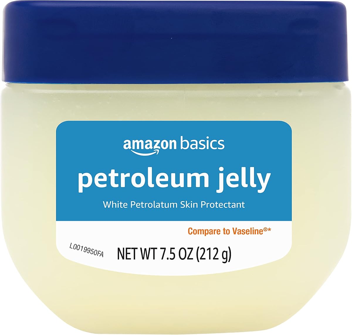 Amazon Basics Petroleum Jelly, Skin Protectant and Moisturizer for Dry Cracked Skin, Chapped Lips, Minor Cuts, Unscented, 7.5 oz, 1-Pack (Previously Solimo)