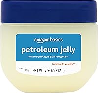 Amazon Basics Unscented Petroleum Jelly 7.5 oz - Skin Protectant for Dry Cracked Skin, Chapped Lips, Minor Cuts & Scrapes