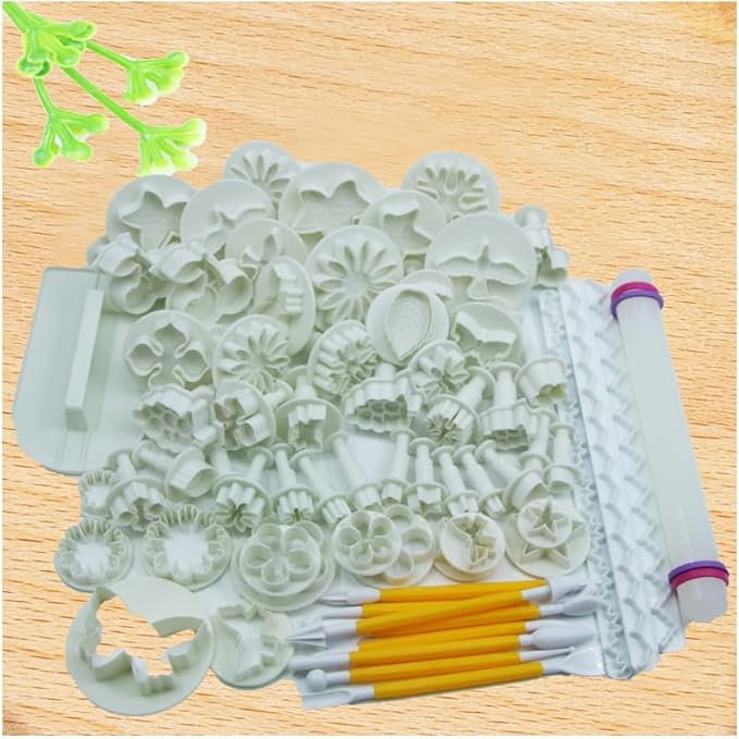 Set de 11 piezas para decorar pasteles de fondant miniatura 5