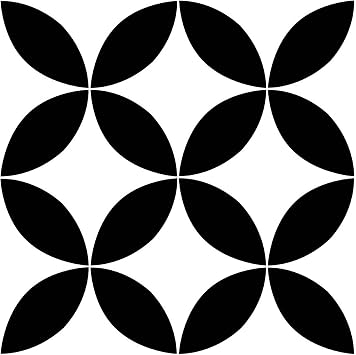 FloorPops Black Starlight Peel and Stick Floor Tiles, Geometric Vinyl Floor Tiles, Water Resistant, 12 in x 12 in, Pack of 10