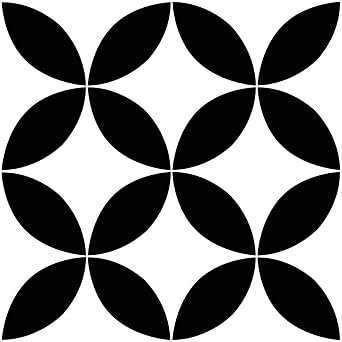 FloorPops FP3301 Starlight Peel & Stick Floor Tiles, Black, 12" L x 12" W x 0.06" T