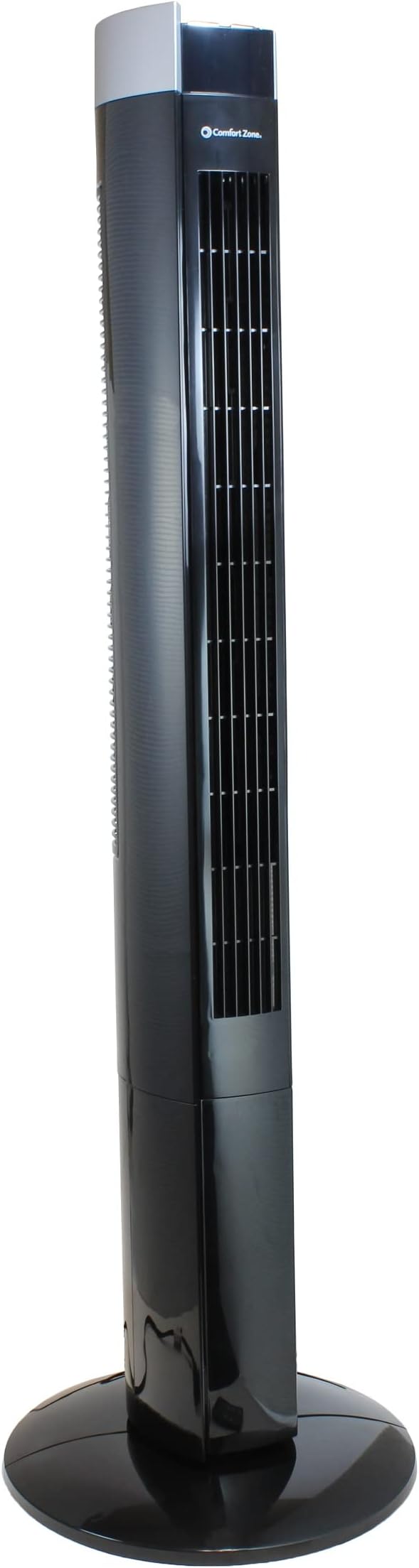 Comfort Zone, 42" 3-Speed Oscillating Tower Fan, Remote Control, Easy to Read LED Control Panel, 8-Hour Timer, Ideal for Home, Bedroom, Dorm & Office, CZTF642RBK