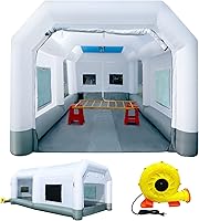 Vista 1 de GORILLASPRO Cabina de pintura inflable portátil de 16.5 x 10 x 8 pies, cabina de pulverización inflable con soplador de 550 W, sistema de filtro