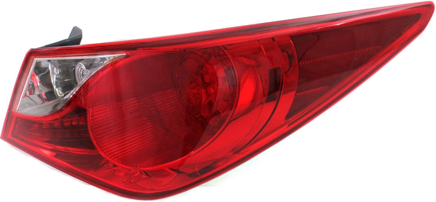 Garage-Pro Tail Light Assembly Set For Hyundai Sonata 2011-2014 Mounts on Body Halogen With Bulbs Driver Passenger Side, Outer