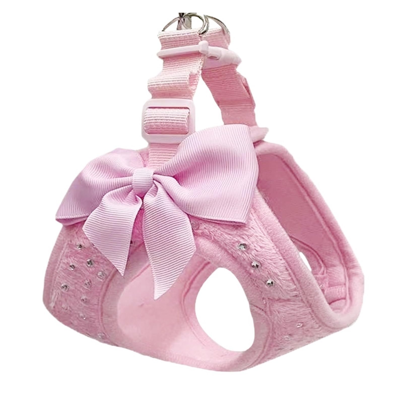Genérico Arnés for Perros y Gatos pequeños, decoración, Chaleco for el Pecho for Mascotas, Correa Transpirable con Bolsa for Llaves, Suministros for Caminar for(Pink,M)