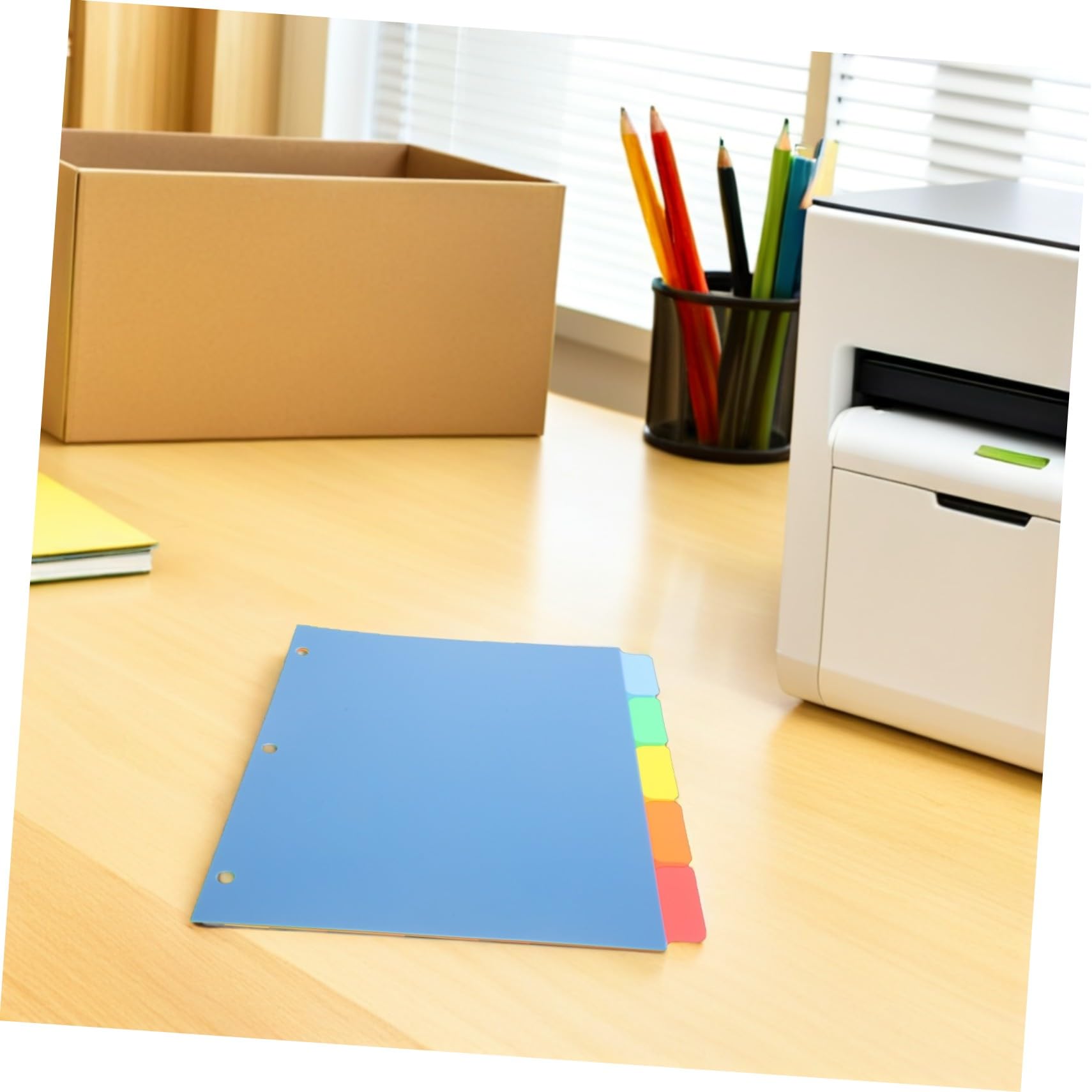 DOITOOL 20pezzi Divisori per Raccoglitori ad Anelli Anelli di Plastica Linguette Scrivibili e Vuote Separatori di Pagina per Organizzare Documenti Scolastici Ufficio e Casa Cancellabili
