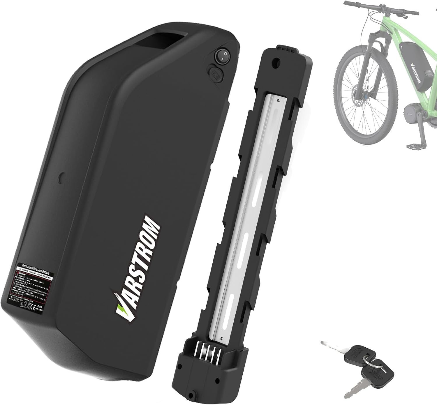 52V Ebike Battery,25Ah 1300Wh Electric Scooter Lithium Battery with Waterproof Case, 40A BMS,Compatible with BAFANG/Voilamart/AW 0-1500W Ebike Conversion Kit