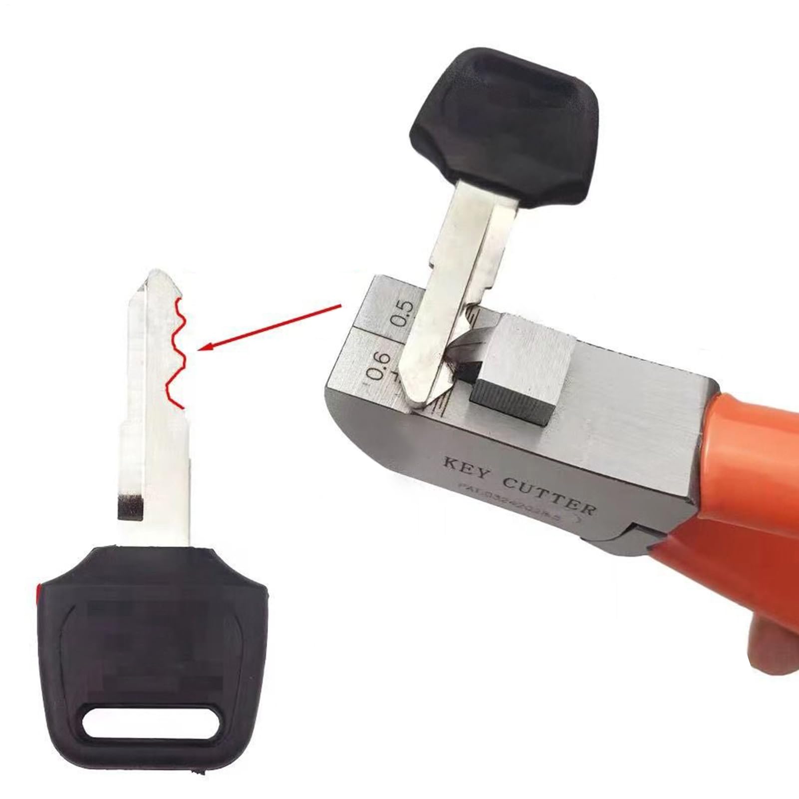 Outil de coupe de clés – Pince ergonomique en acier inoxydable de 18,5 x 6 x 2,3 cm pour clé de voiture et de voiture, duplicateur manuel de précision | Tondeuse à cheveux en métal manuelle pour