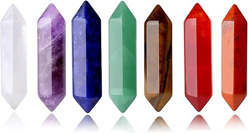 Miniatura 10 de Juego de 10 piedras de cristales curativos naturales solidatos azules, piedras preciosas pulidas de bolsillo pulidas, puntos hexagonales a granel,