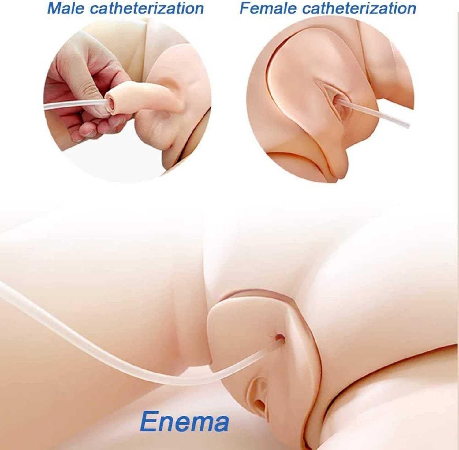 CHROX Entrenamiento Femenino Enfermería Paciente Modelo Humano Cuidado Maniquí Demostración Multifunción Maniquí Cuerpo con 24 Artículos Operaciones Básicas De Enfermería,165Cm