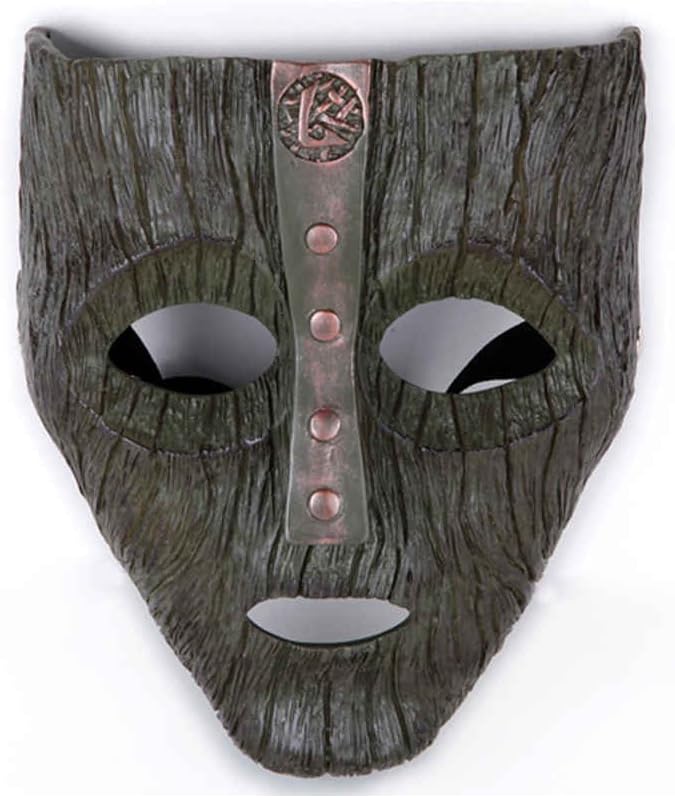 Charmgle Resin Loki Mask Deluxe Jim Carrey The Mask Halloween Fancy Dress Costume