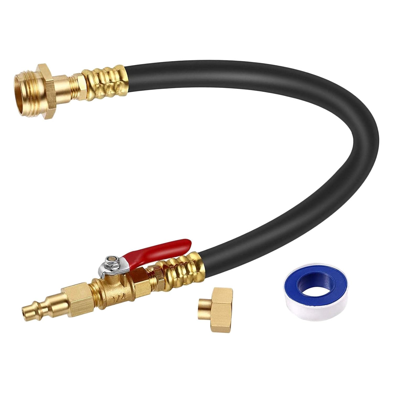 RV Winterizing Kit Sprinkler Blowout Adapter with Shut off Valve for RV