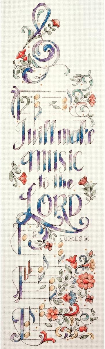 Make Music Counted Cross Stitch Kit-5x20 14 Count
