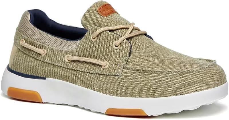 Mocasines ortopédicos sin cordones OrthoComfoot para hombre: mocasines informales de lona para la fascitis plantar con soporte para el arco, zapatos ortopédicos cómodos para aliviar el dolor de pies y talón