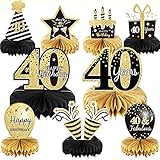 9 Pieces 40th Birthday Decoration 40th Birthday Centerpieces for Tables Decorations Cheers to 40...