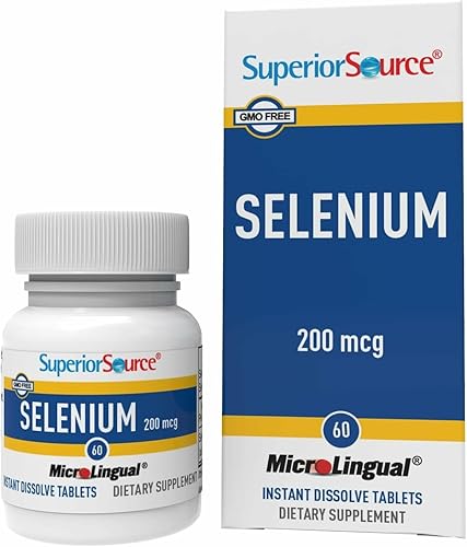 Superior Source Suplementos nutricionales de selenio, 200 mcg, 60 unidades