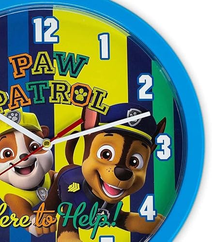 Kidslicensing Patrol - Wanduhr - Dekorative Uhr für Kinder - 25 cm, KD-PW16696, Bunt, One Size