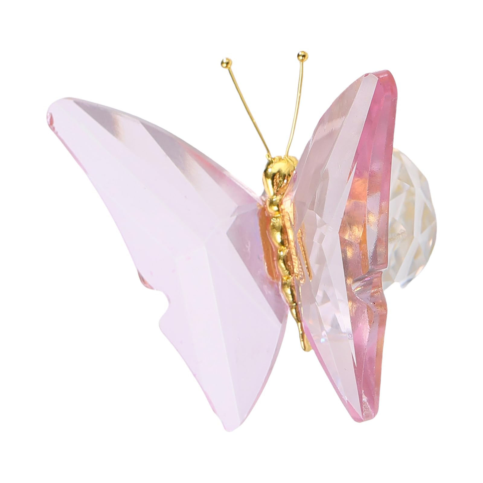 Rafgaldex A Crystal Flying Butterfly Figurine Elegant Crystal Nimal Ornament With Glass Base For Wedding Christmas Decors Gift Glass Butterfly Ornament