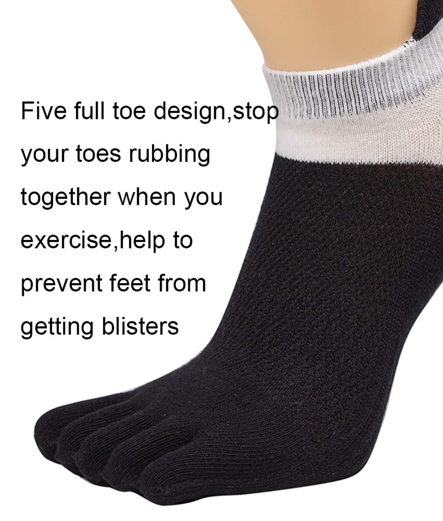 HONOW Women's Low Cut Toe Socks Ankle Cotton Running Socks(Pack of 5/6): Color 29 (Ankle Length)