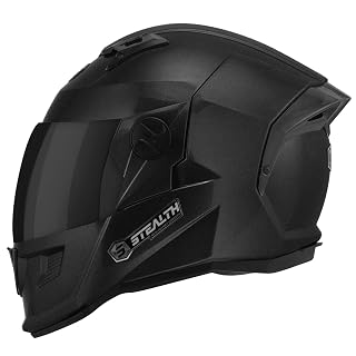 Stealth Solid Fechado Viseira Fumê Preto Metálico 58