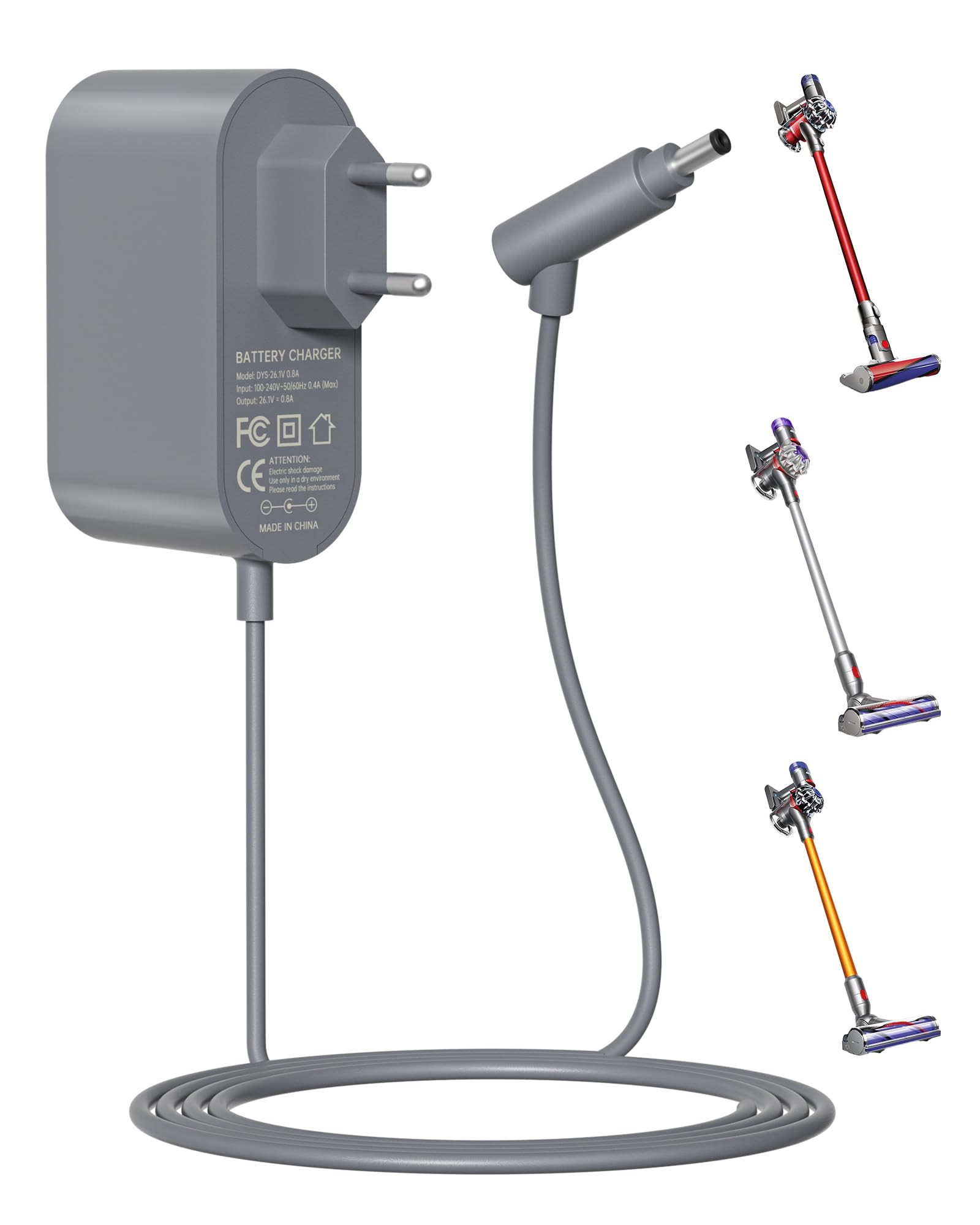 26.1V 0.8A Ladekabel Ladegerät für Dyson V8 V7 V6 SV03 SV04 SV05 SV06 SV07 SV09 SV10 SV11 DC58 DC59 DC60 DC61 DC62 DC72 DC74 Absolute Fluffy Motorhead Animal Staubsauger Netzteil AC Adapter Charger