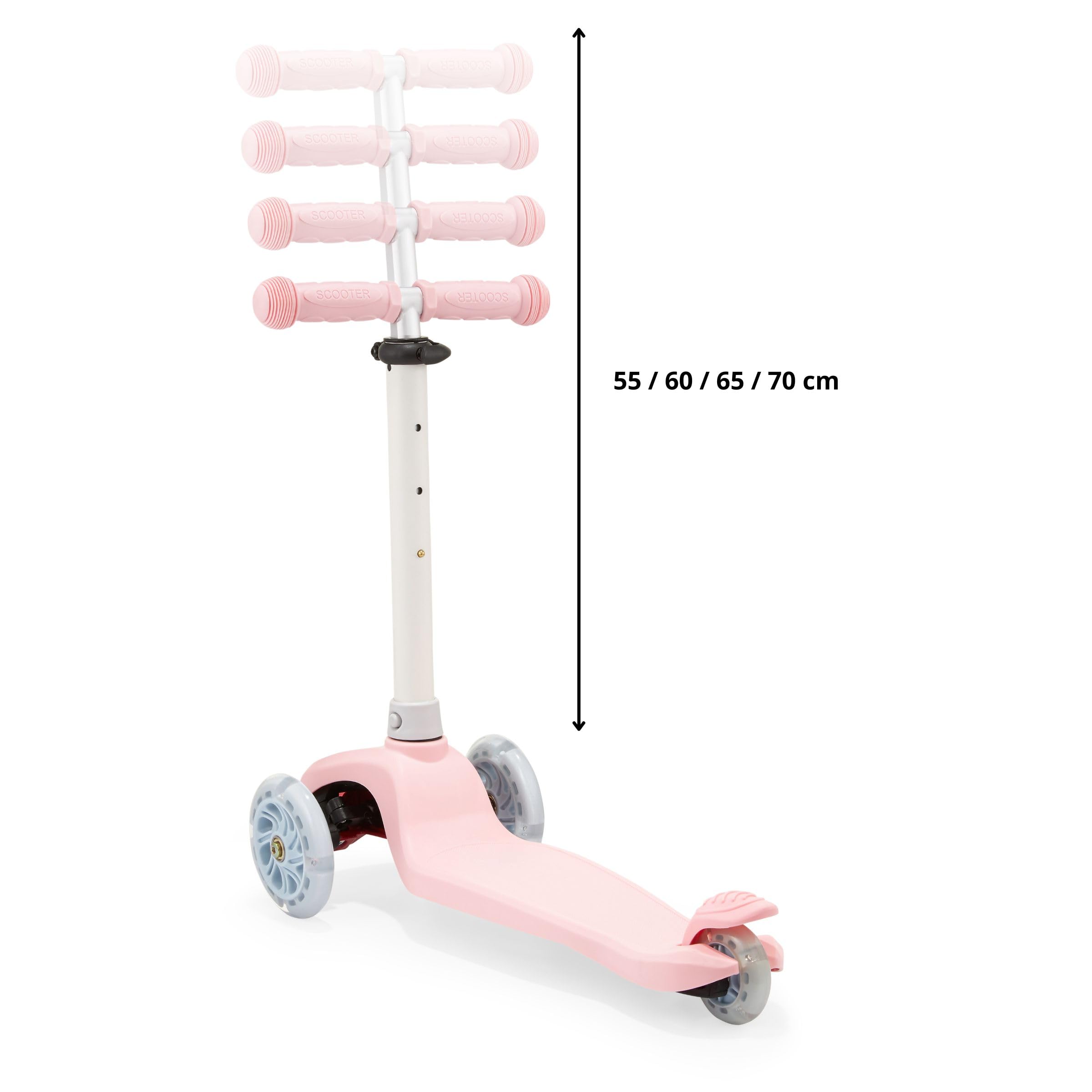 HyperMotion Triciclo per bambini 3-8 anni, monopattino bilanciere TRINGO, pedana antiscivolo, monopattino regolabile per bambina, ragazzo 3+, carico massimo 50 kg