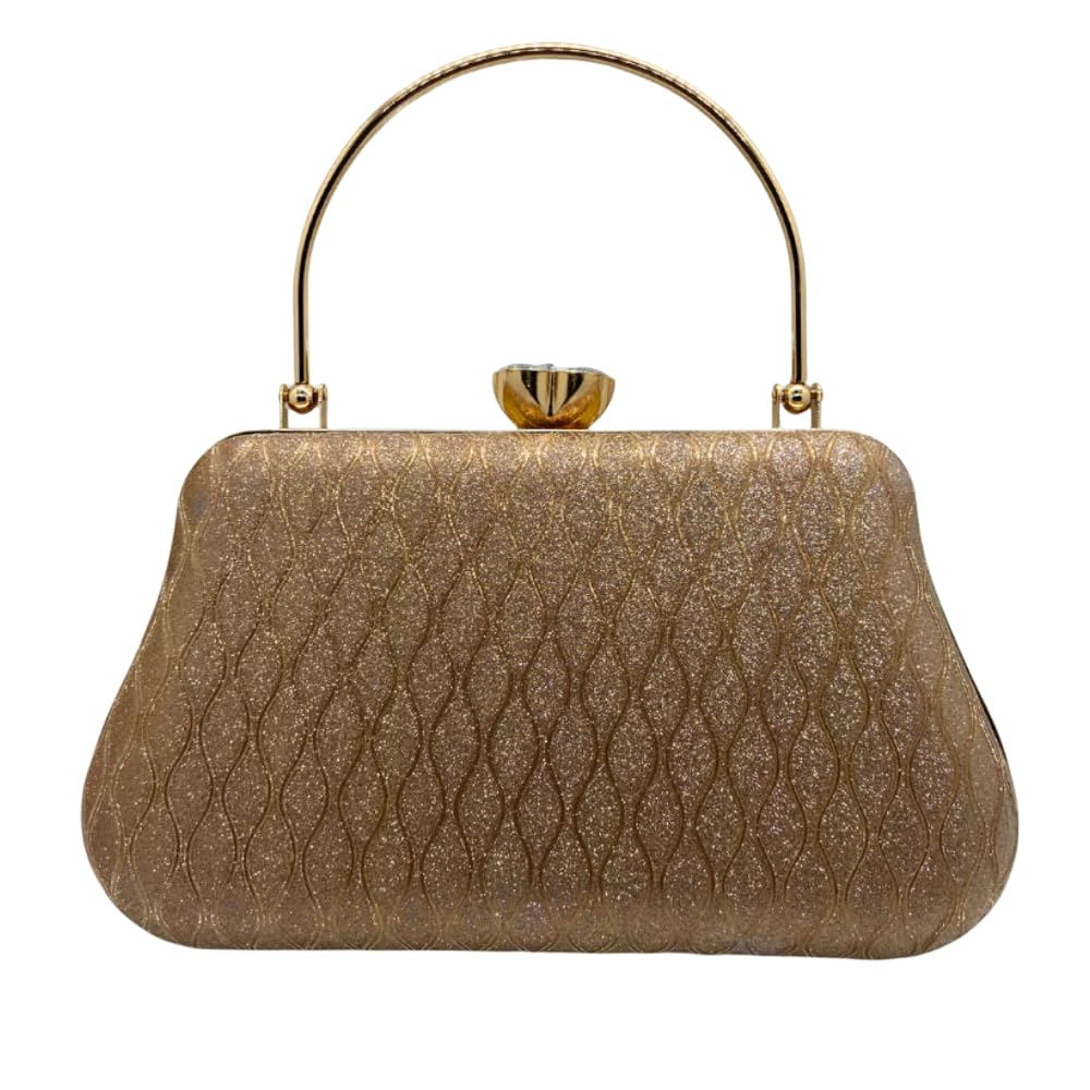 Clutch Purse for Women, Elegant Handbag with Metal Handle, Perfect Handbag for Bridal, Wedding, and Party Events-image-49