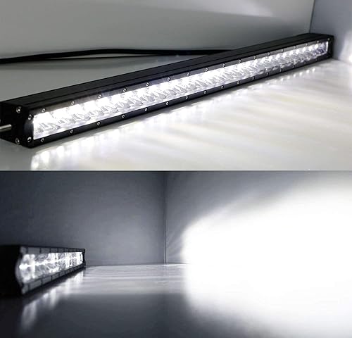 Miniatura 9 de iJDMTOY Kit de barra de luz LED de 30 pulgadas de montaje en capó compatible con Jeep Wrangler JL 2018 en adelante, incluye (1) barra de luz LED de