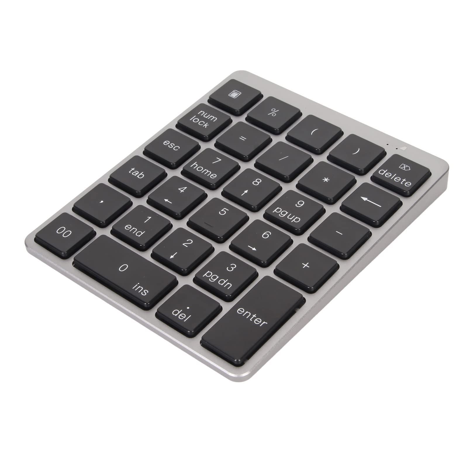 AMONIDA Tastiera Numerica USB Mini Tastiera Impermeabile da 28 Tasti con Design in Lega di Alluminio per L'immissione di Dati (#1)
