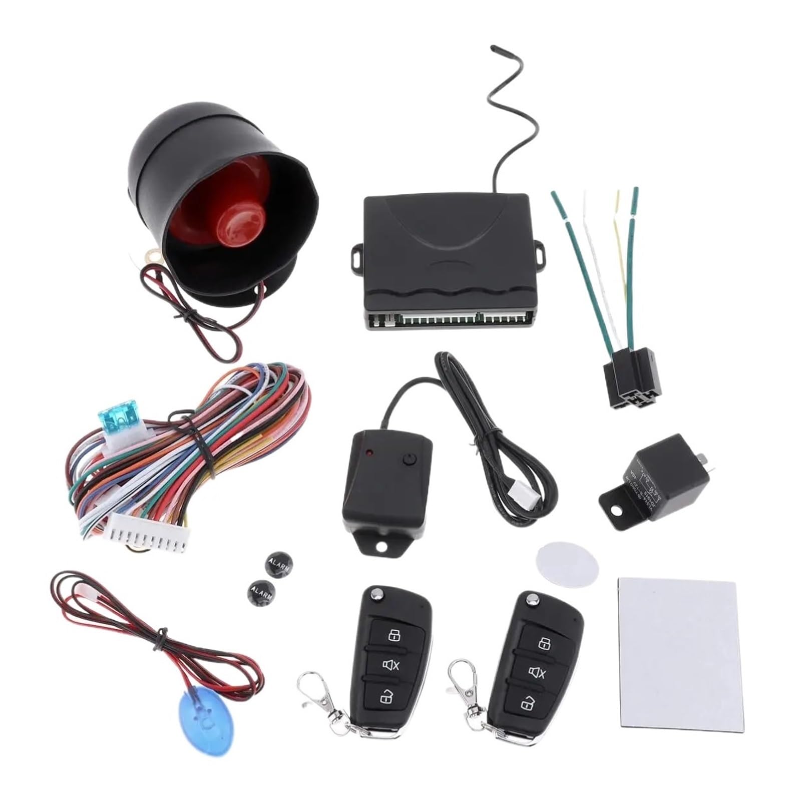 Universal DC12V Auto Sistemas De Alarma Coche Kit Central Remoto Automático Cerradura Puerta Entrada Sin Llave del Vehículo con Sensor Sirena Control