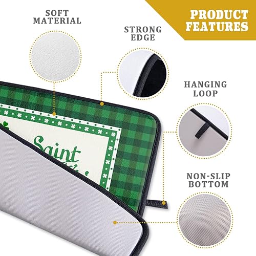 Miniatura 4 de Tapete de secado de platos del día de San Patricio para encimera de cocina 18 x 24 pulgadas tapete de secado de platos de microfibra de trébol verde