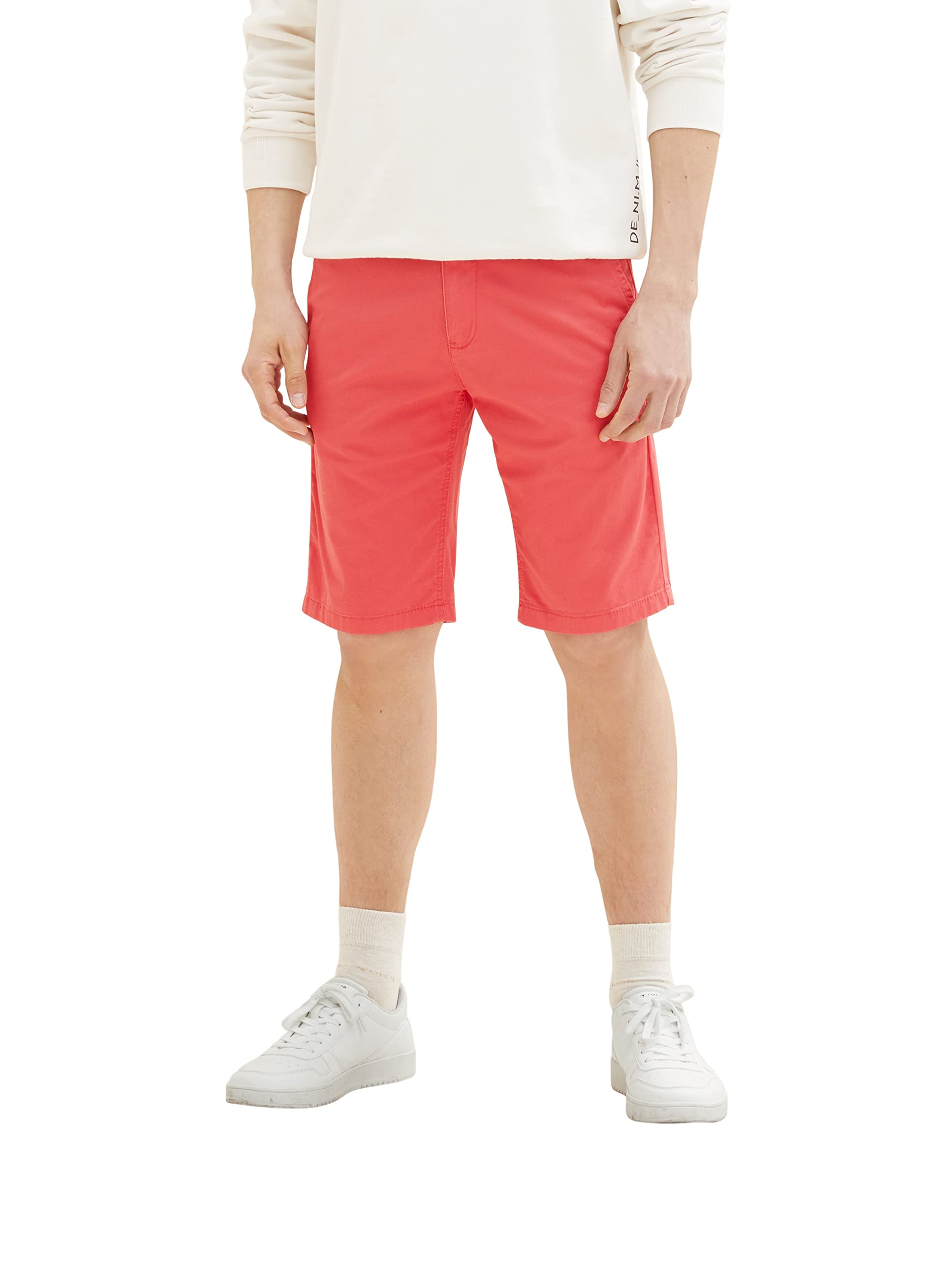 TOM TAILOR Herren Slim Chino Bermuda Shorts mit Stretch