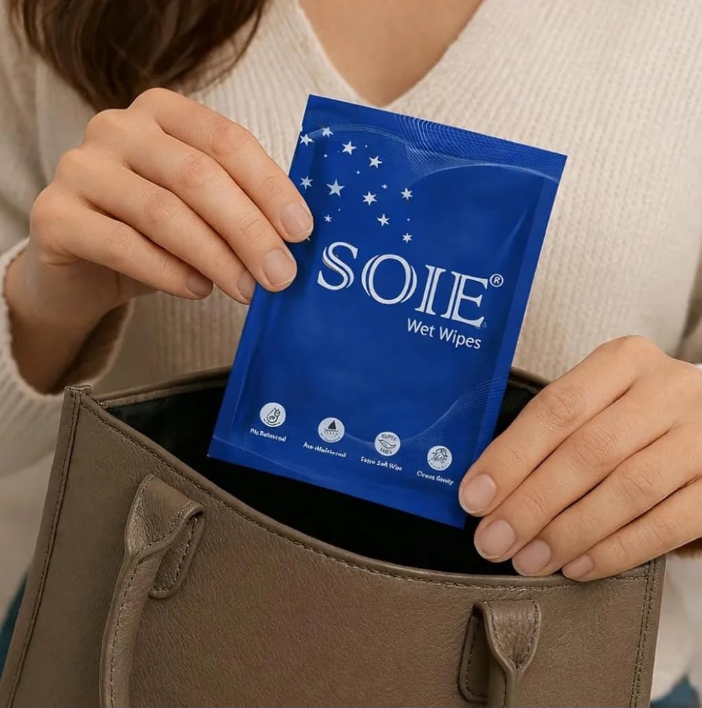 Wet Wipes | Gentle Disposable Hygiene Wipe | Skin-Friendly, pH Balanced, Alcohol-Free, Safe for Daily Use | Travel-Friendly | Germ Protection for Skin and Surface (Pack of 30)-image-21